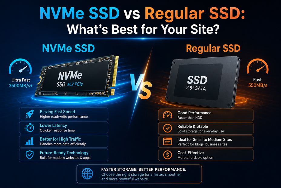 NVMe SSD vs Regular SSD: What's Best for Your Site