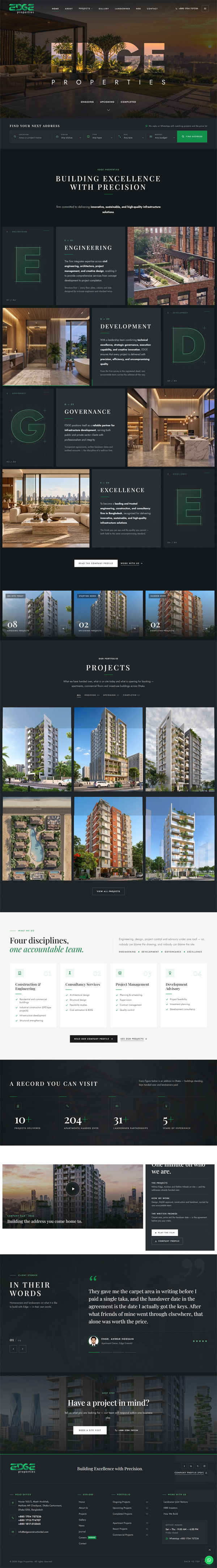 Edge Properties — full website screenshot