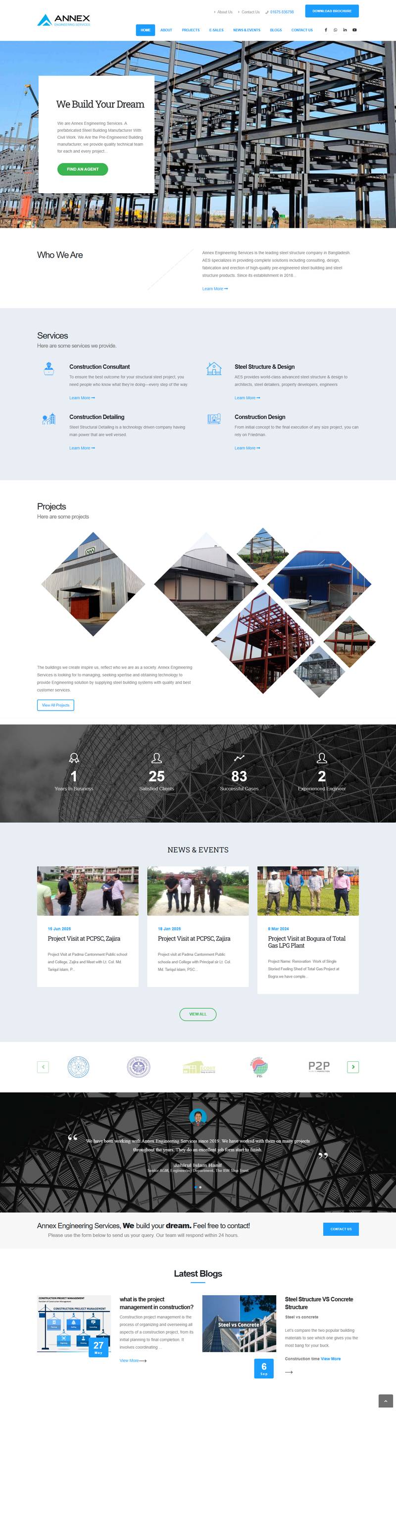 Annex Engineering Services — full website screenshot