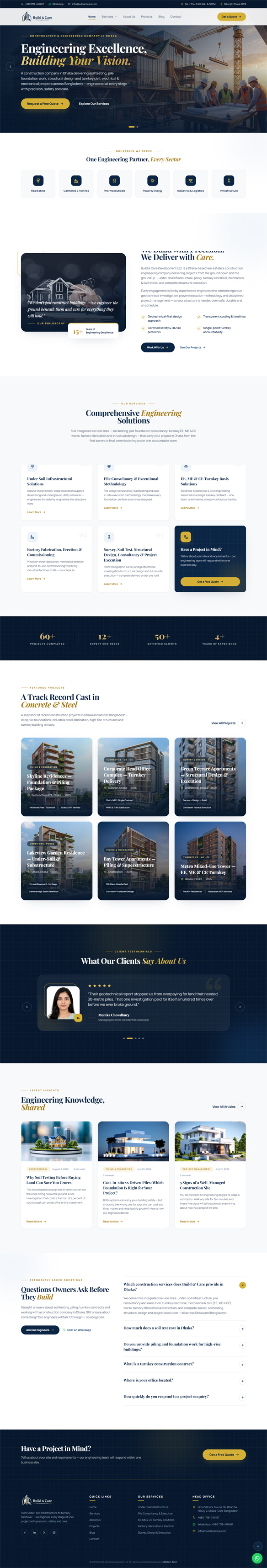 Build & Care BD (Interior Design & Architectural Firm) — website screenshot