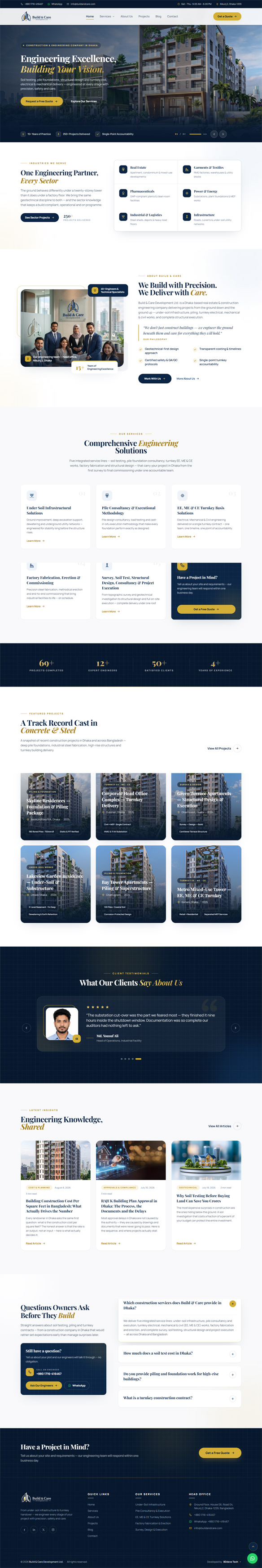 Build & Care BD (Interior Design & Architectural Firm) — website screenshot