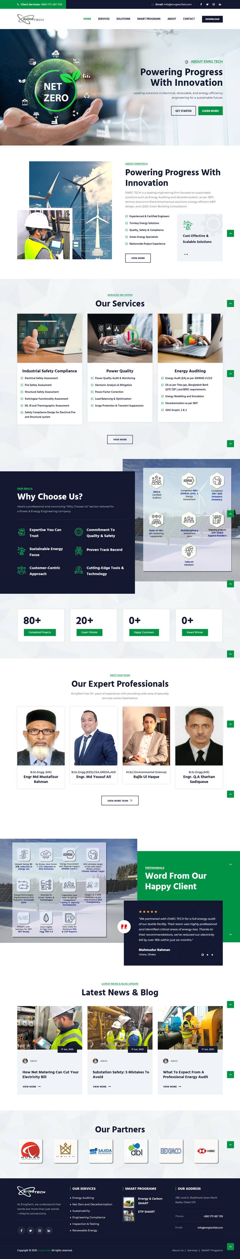 ENRG Tech — full website screenshot