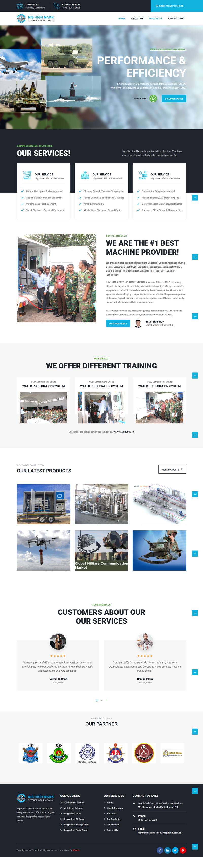 HMDI — full website screenshot