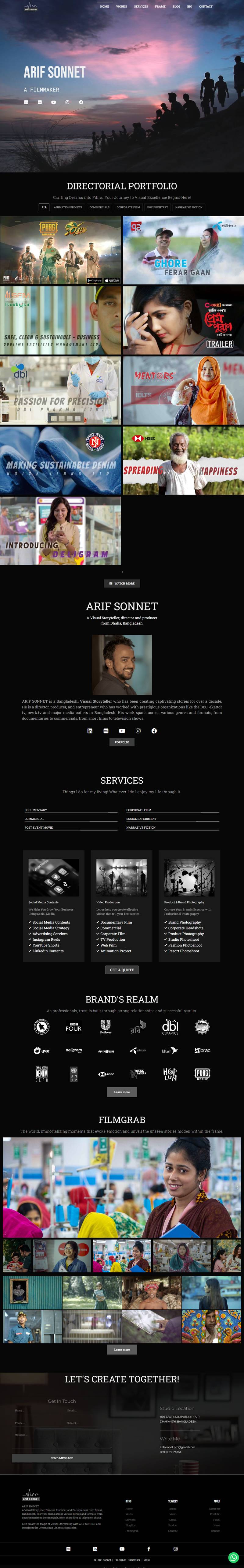 Personal Portfolio & CV — full website screenshot